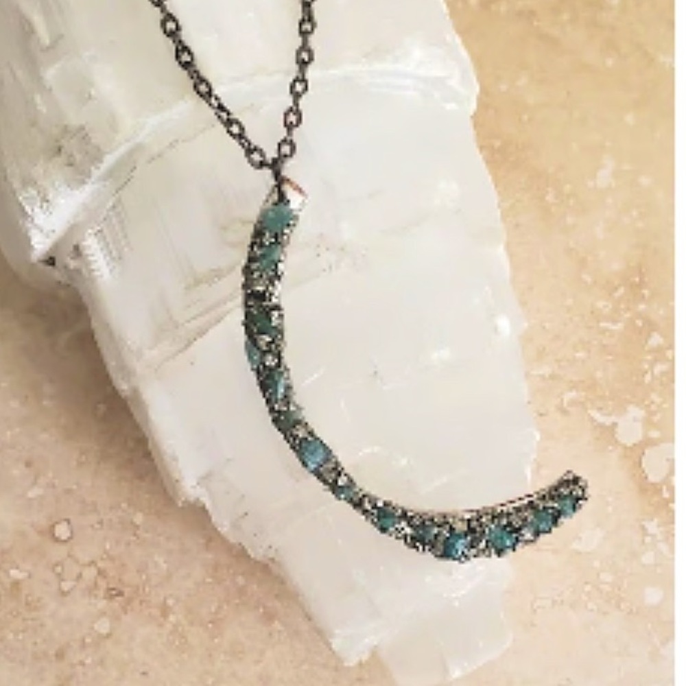 NWT Free People x Marly Moretti Crescent Moon Necklace 15 inch